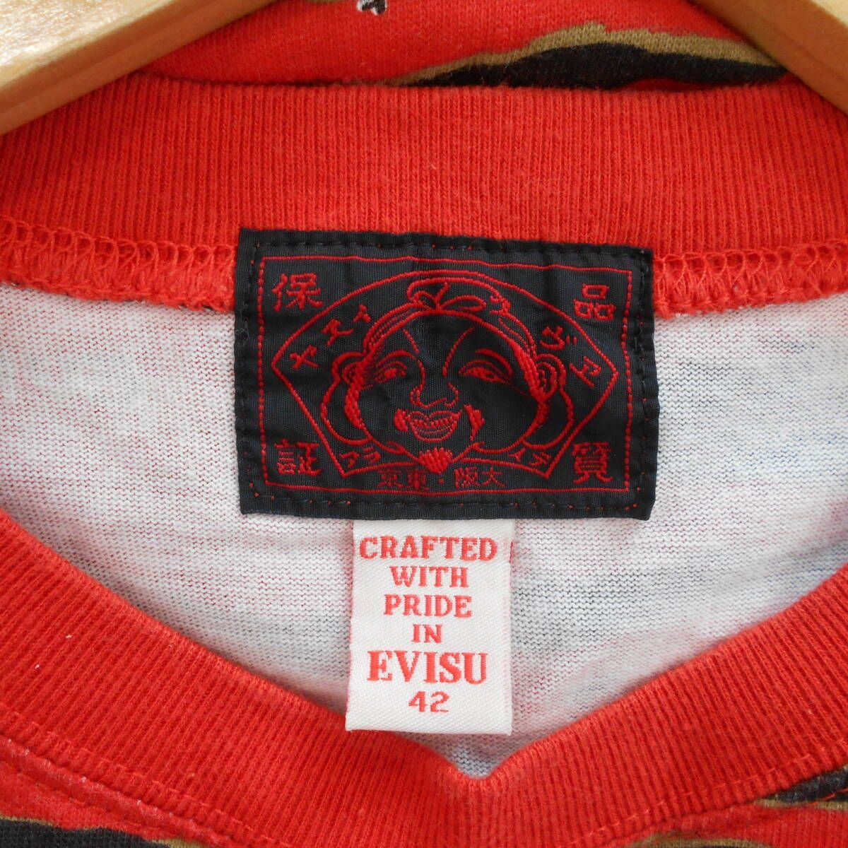EVISU エヴィス 半袖 Tシャツ 虎耳 虎柄 総柄 カモメ 42