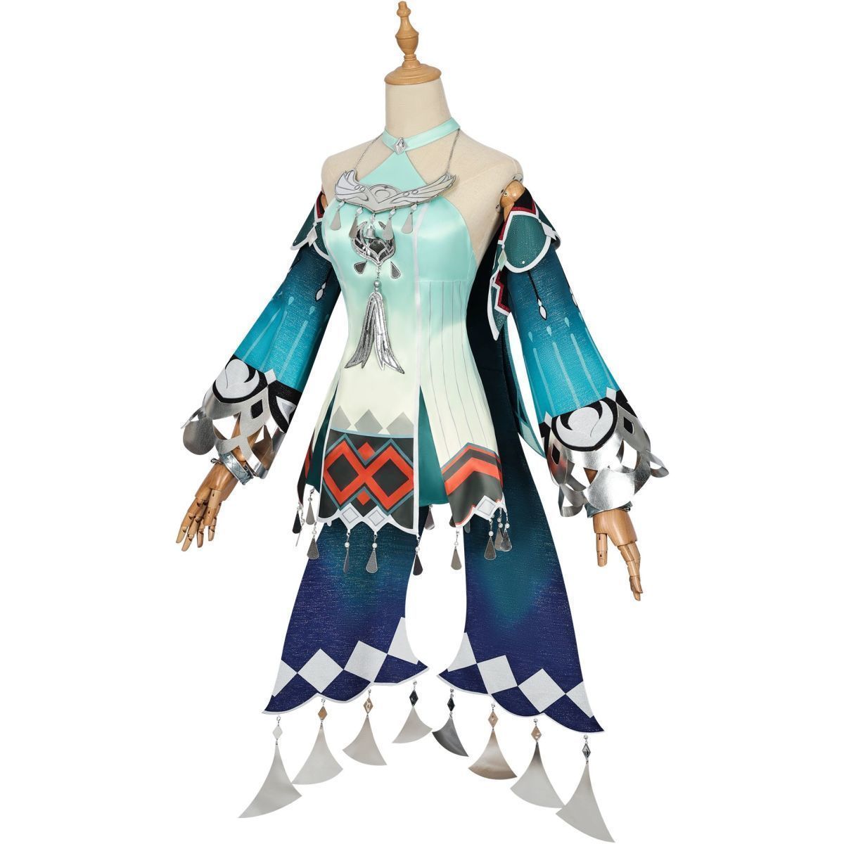 藍硯 原神　コスプレ　フルセット Amazon.co.jp: [Briskyjp] 原神 藍硯 コスプレ衣装 ウィッグ付き