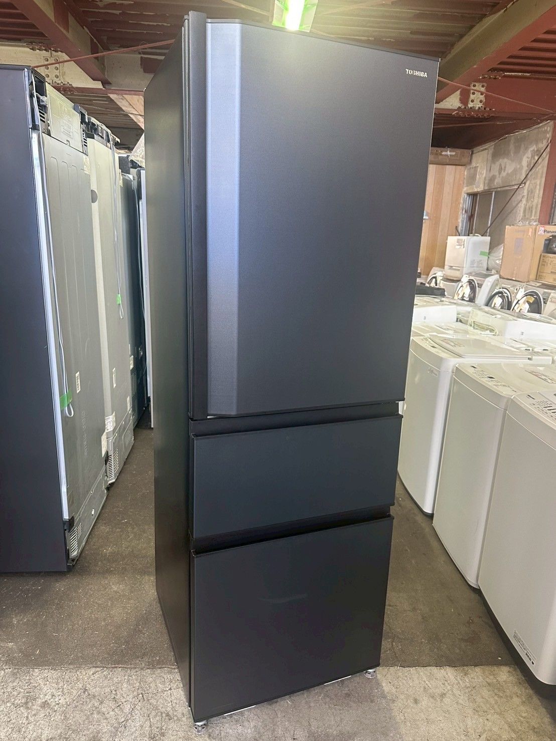 大阪 3か月保障付き 冷蔵庫 東芝 3ドア 2025年 GR-T36SC KZ R-874