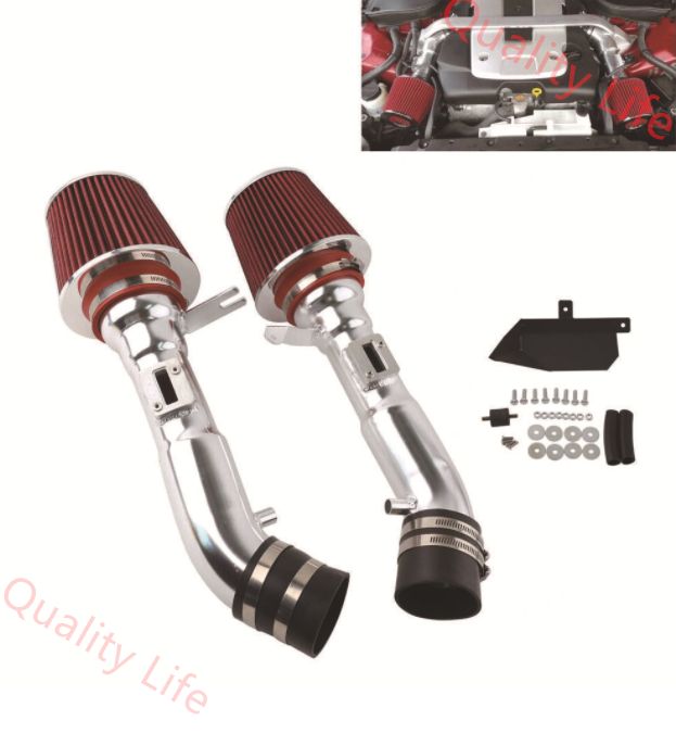 15PS上昇!Z33 Z34 V36 Y50 Y51 エアクリーナーキットVQ25HR VQ35HR VQ37VHR 日産 フェアレディZ スカイライン フーガ インテーク マフラー FFCRYSTALESIA_COM
