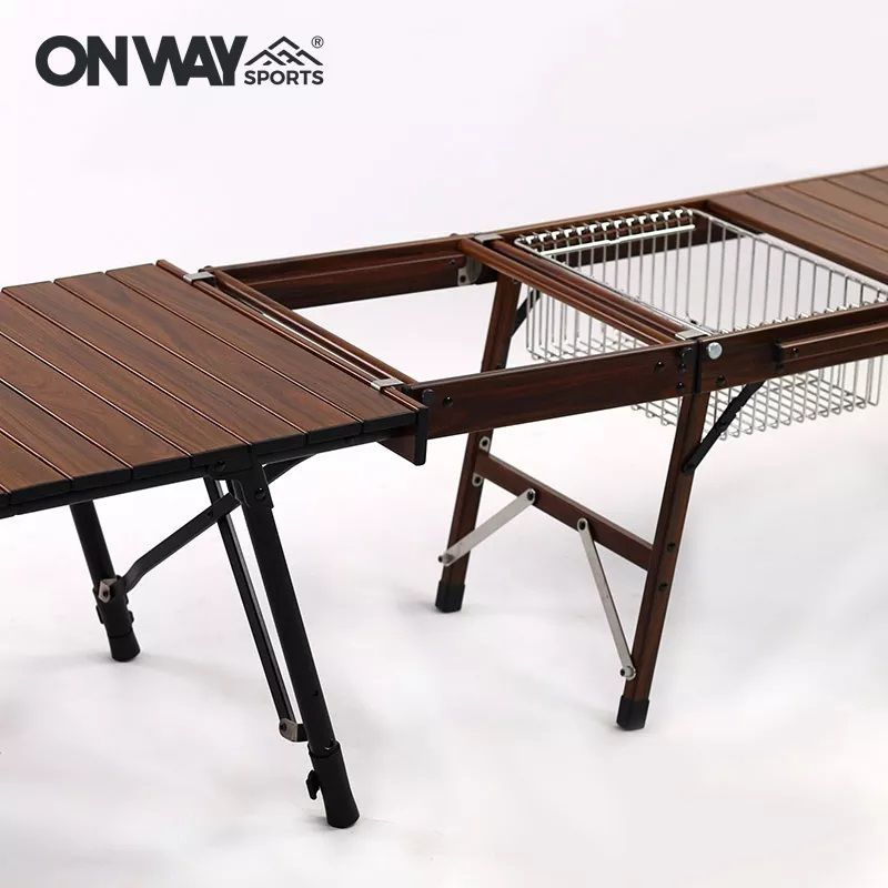 ☆ONWAY SPORTS OW-2736-IGT アルミウッドローテーブル 専用連結