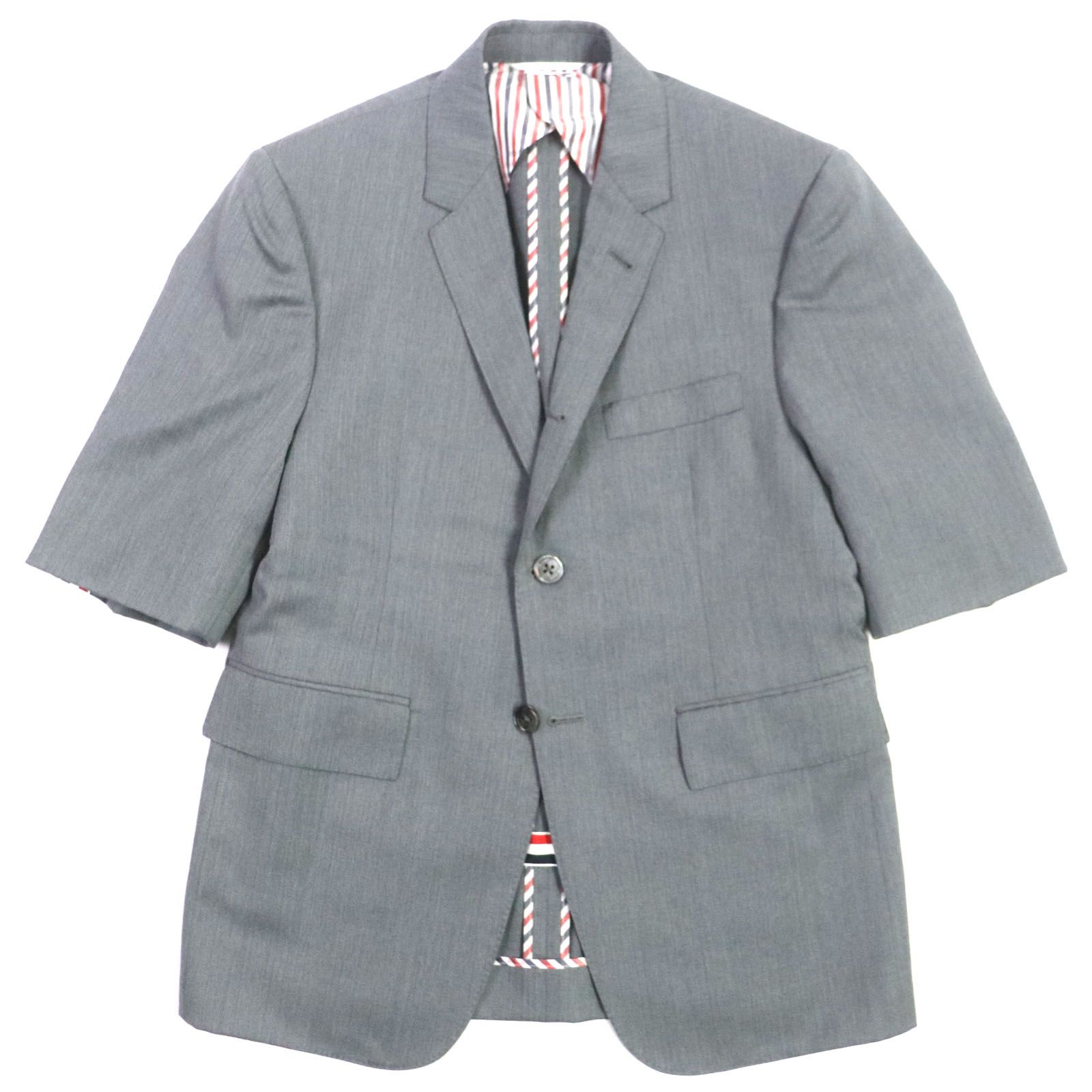 極美品▽THOM BROWNE トムブラウン MSC007H ウール ショートスリーブ 