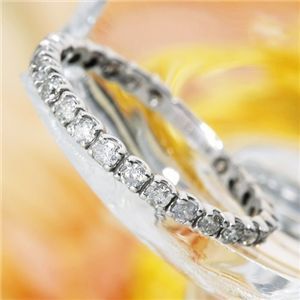 K18WG 18金ホワイトゴールド ダイヤリング エタニティリング 指輪 計0.5ct 125401 11号