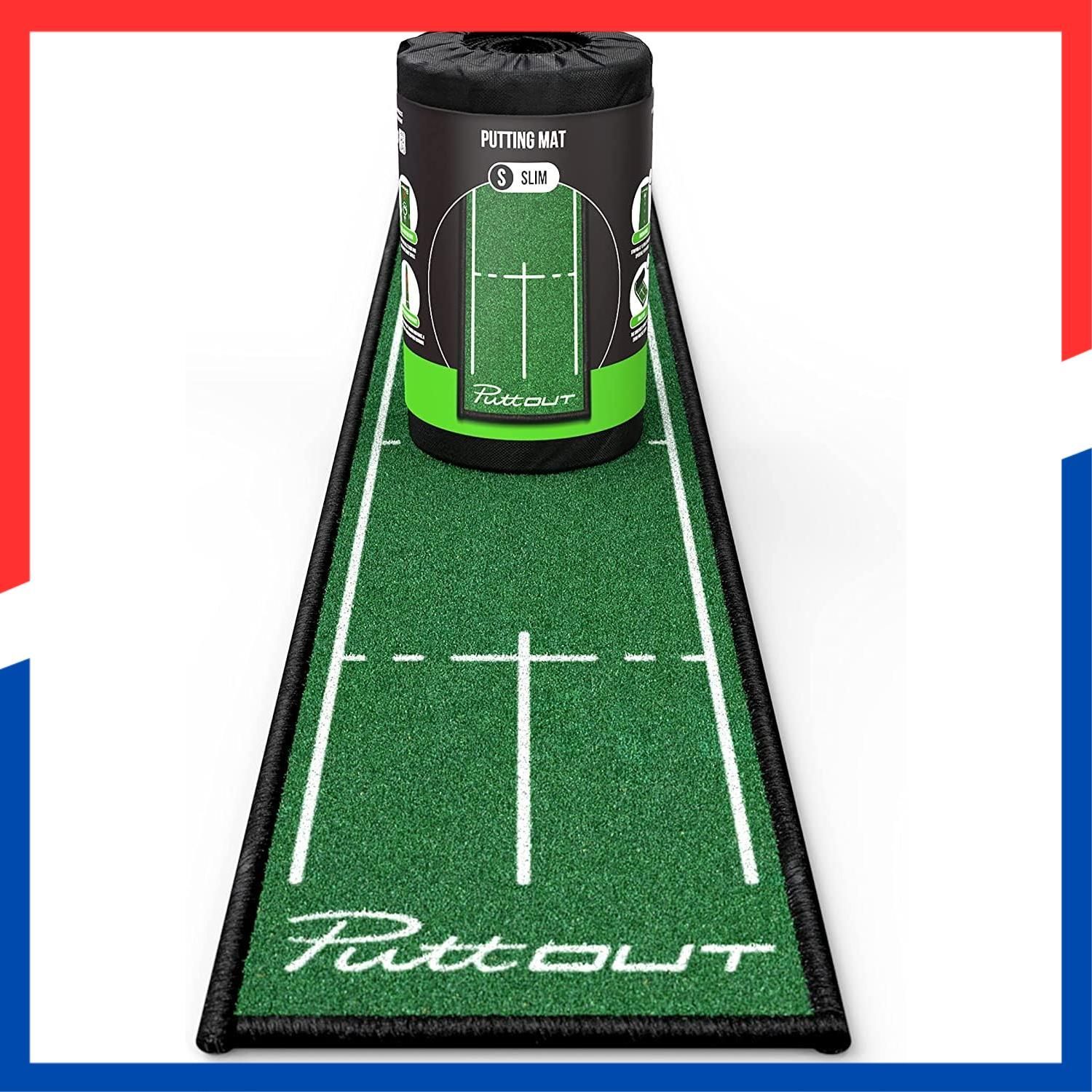 即日発送 巻きぐせがつきにくくコンパクト収納 室内 2m 3m パター練習器具 マット ゴルフ練習 実際のグリーンを 限まで再現 パター練習マット パターマット PuttOUT