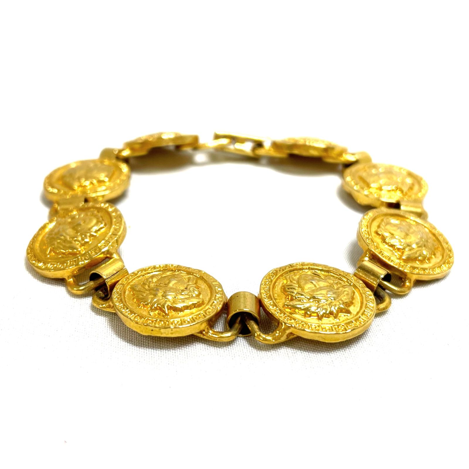 Bランク GIANNI VERSACE ジャンニ ヴェルサーチ ブレスレット メッキ 現状品 管理No.53536