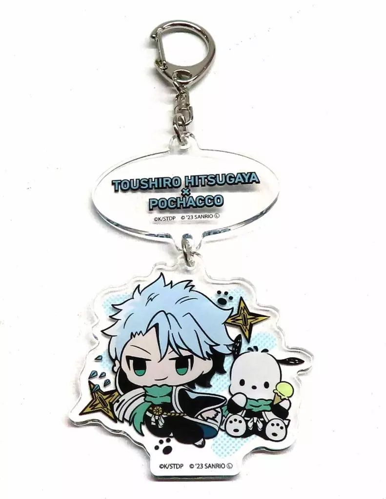 中古】キーホルダー 日番谷冬獅郎×ポチャッコ 連結アクリル