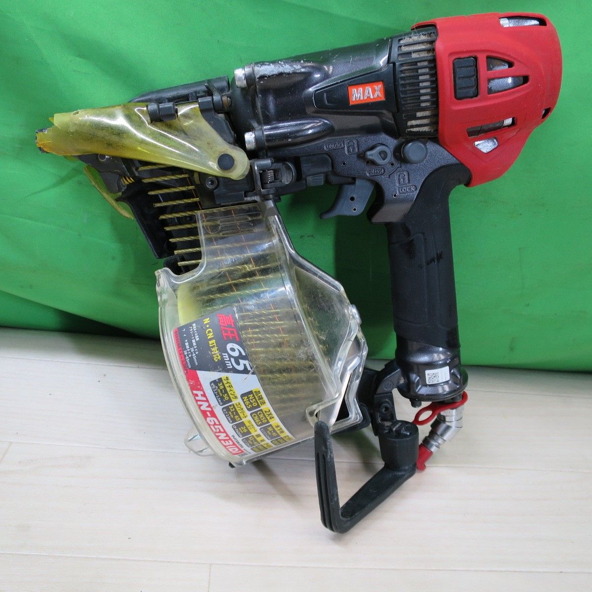 付き MAX 高圧 65mm マックス 釘打機 スーパーネイラ HN-65N3 D 釘打ち機 コイルネイラ
