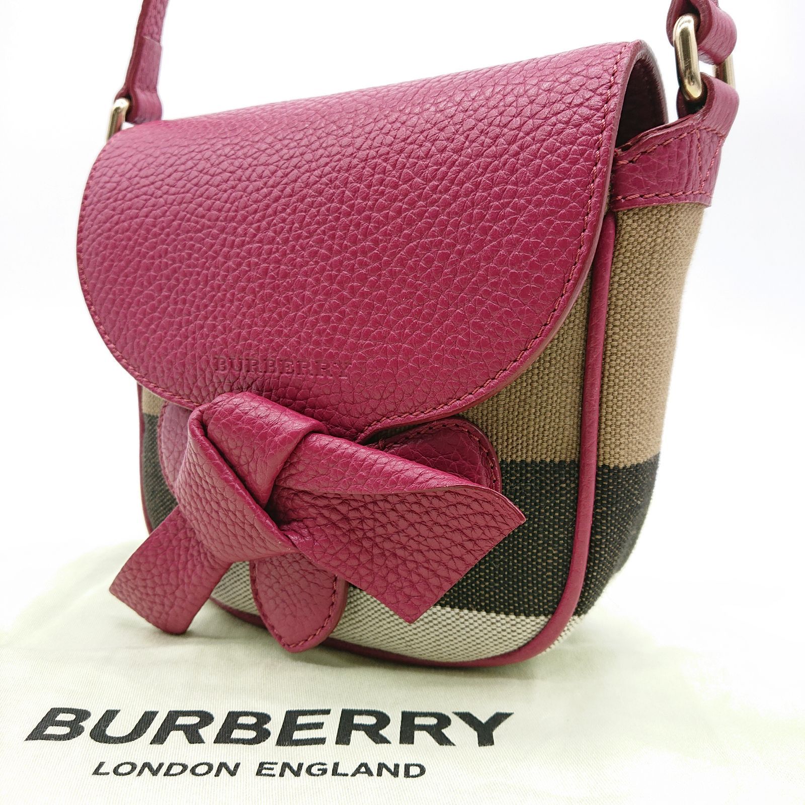 Burberry LONDON バーバリー ショルダーバッグ ピンク ノバチェック 