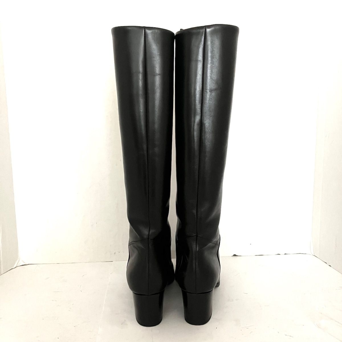 CHANEL(シャネル) ロングブーツ 37 C レディース - G29285 黒 アウト  