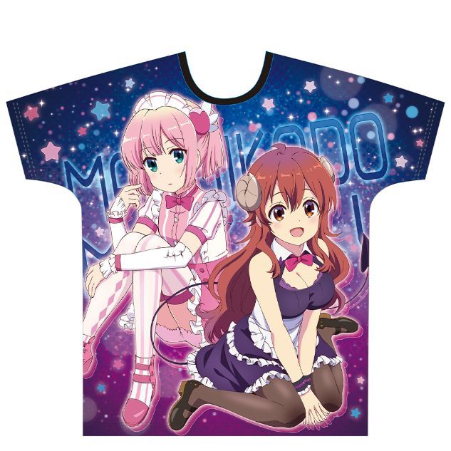 【新品・公式】まちカドまぞく フルグラフィックTシャツ[優子u0026桃 メイドver.] 公式グッズ colleize コレイズ
