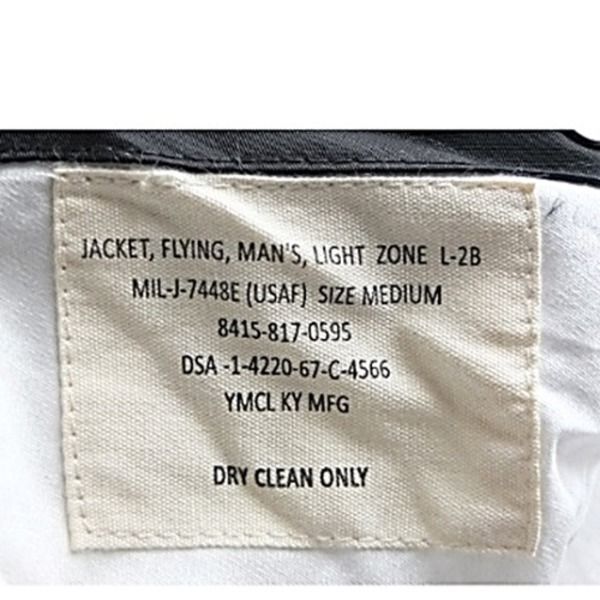 L-2B フライトジャケット 7448E モデル JJ170YN ブラック S レプリカ ホビー ミリタリー ウェア[▲][TP] US・L-2Bフライトジャケット7448E モデルレプリカ ネイビー S
