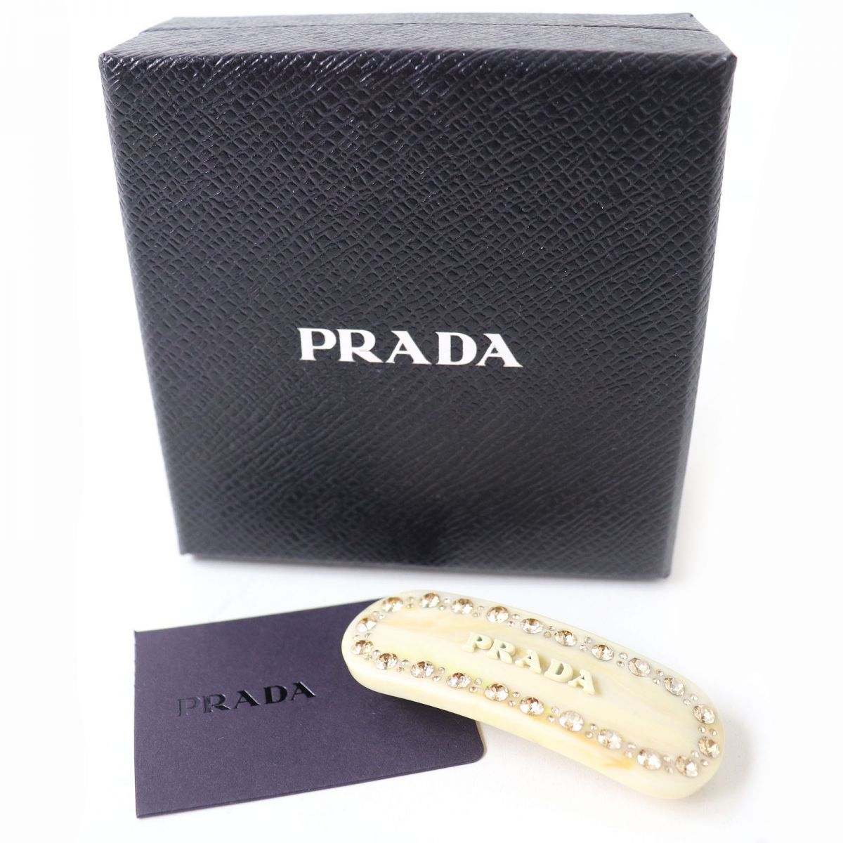 セール★PRADA★1IF043 PRADA バレッタ 1IF043 2CD0 プレックス ヘアクリップ(506231734