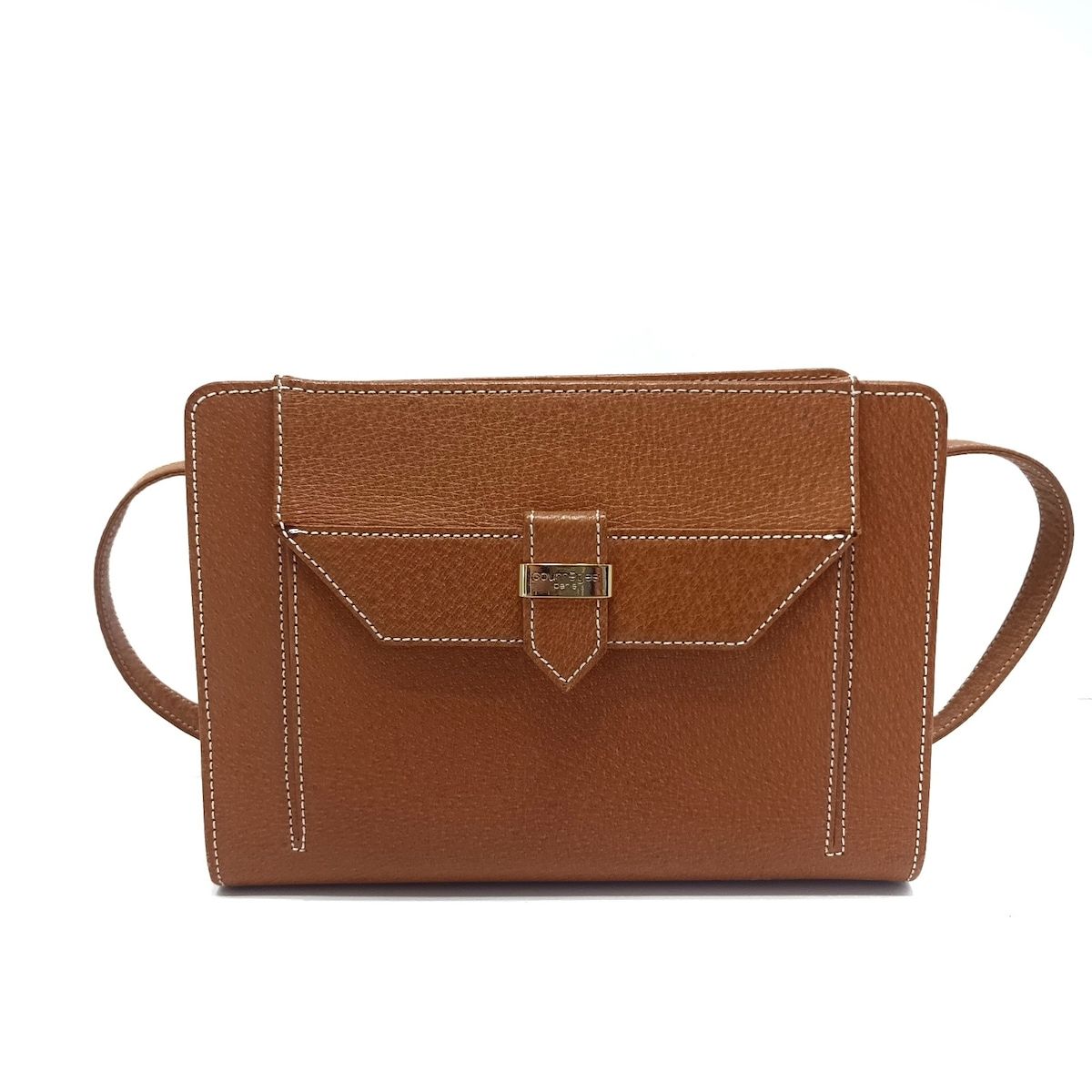 美品　courreges クレージュ　ショルダーバック　ポシェット　スウェード COURREGES(クレージュ) ショルダーバッグ ライトブラウン レザー