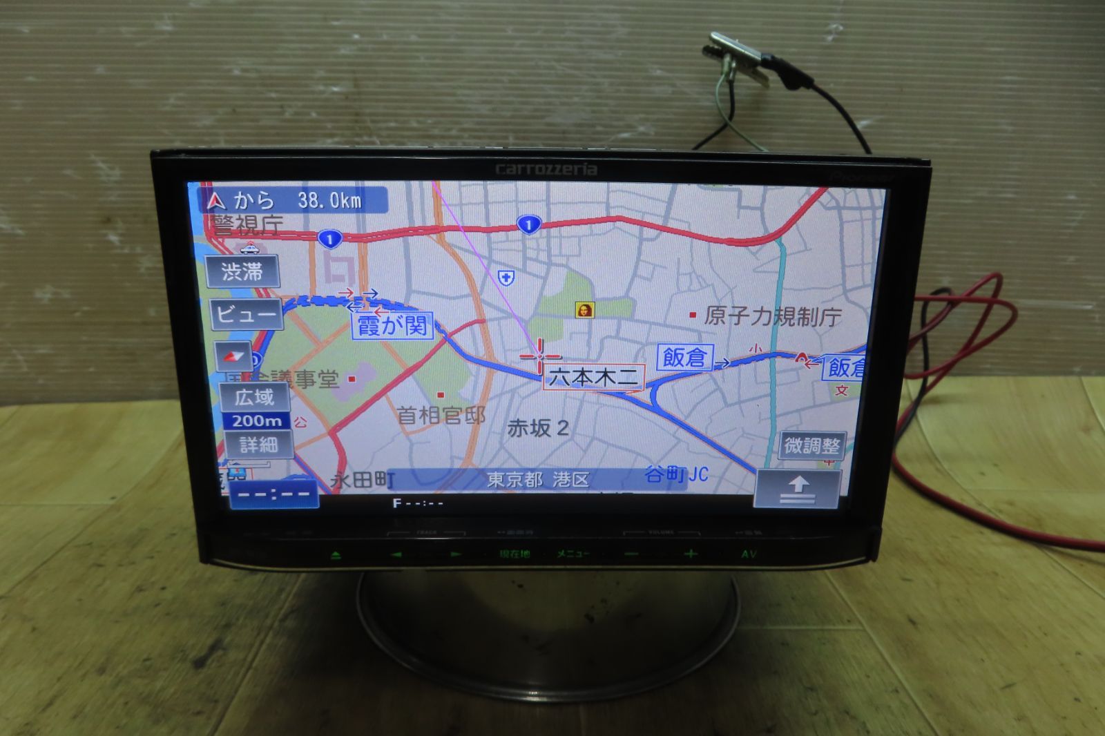 タッチパネル正常 付 F2495|カロッツェリア AVIC-MRZ09 メモリーナビ 地図2013年 地デジTVフルセグ内蔵 Bluetooth内蔵 CD DVD再生OK