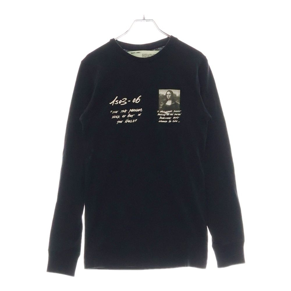 Off-White 19SS モナリザプリント 長袖Tシャツ_BLACK Off-White 19SS モナリザプリント 長袖Tシャツ_BLACK (Off-White
