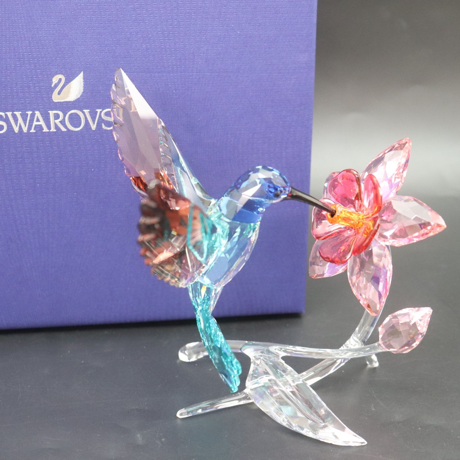 スワロフスキー ハチドリクリスタル置物