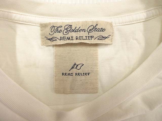 レミレリーフ 25SS LAFAYETTE Tシャツ MUSEdeDeuxiemeClasse取り扱い カットソー L オフホワイト チャコールグレー /DO ■OS レミレリーフ 25SS LAFAYETTE Tシャツ MUSEdeDeuxiemeClasse
