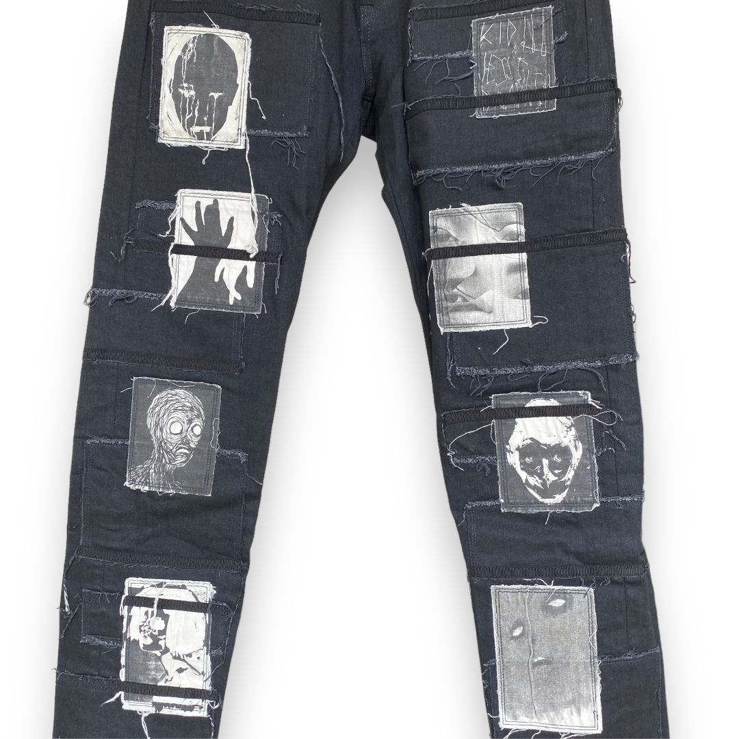 KIDILL 21aw デニムパンツ マルチカラー パッチワーク KIDILL 21aw デニムパンツ マルチカラー パッチワーク キッズ パッチ