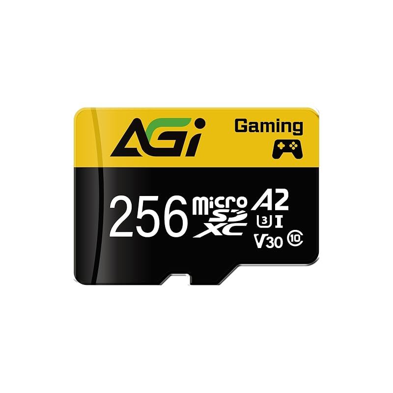 AGI 256GB TF138 MicroSDXC メモリカード A2 U3 V30 4K C10 読み込み 書き込み速度98|70MBs