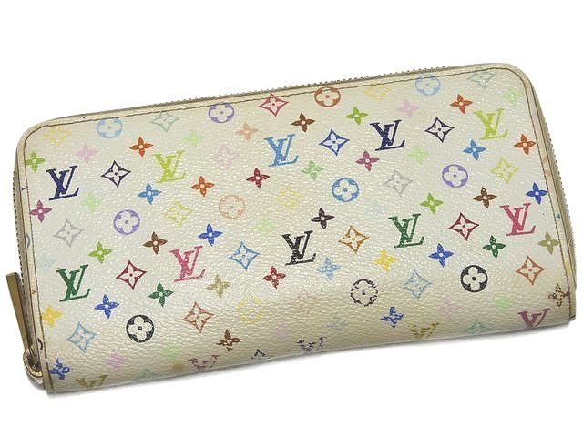 LOUIS VUITTON ヴィトン ジッピーウォレット 長財布 ☆ M60241 マルチカラー ブロン / リッチ 内側ピンク レディース ホワイト CA0150 ▼7G LOUIS VUITTON ヴィトン ジッピーウォレット 長財布 ☆ M60241 マルチ