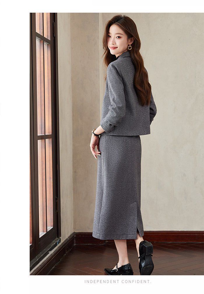 ワンピース スーツ スカート ロング 無地 長袖 ジャケット 上品 楽天市場】【店内SALE】 ジャケット ワンピース スーツ