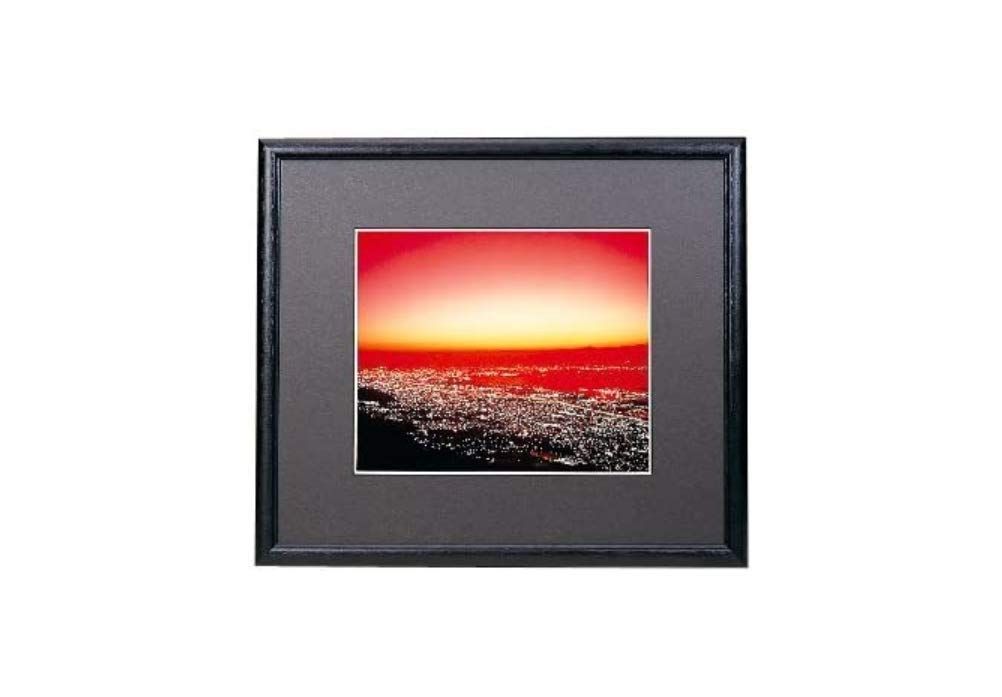 4切 FUJICOLOR 額縁 ワイドマットフレーム M5000 アクリル 4切 木製 ブラック 49208