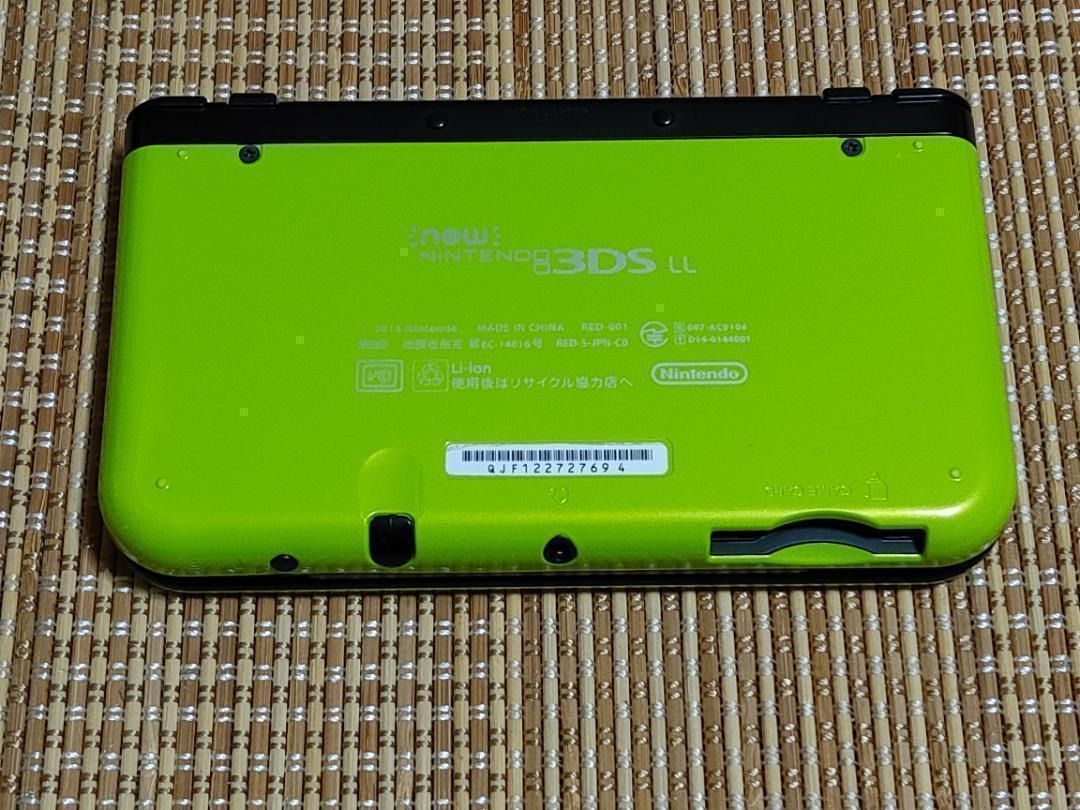 本体のみ New3DSLL ライム×ブラック D