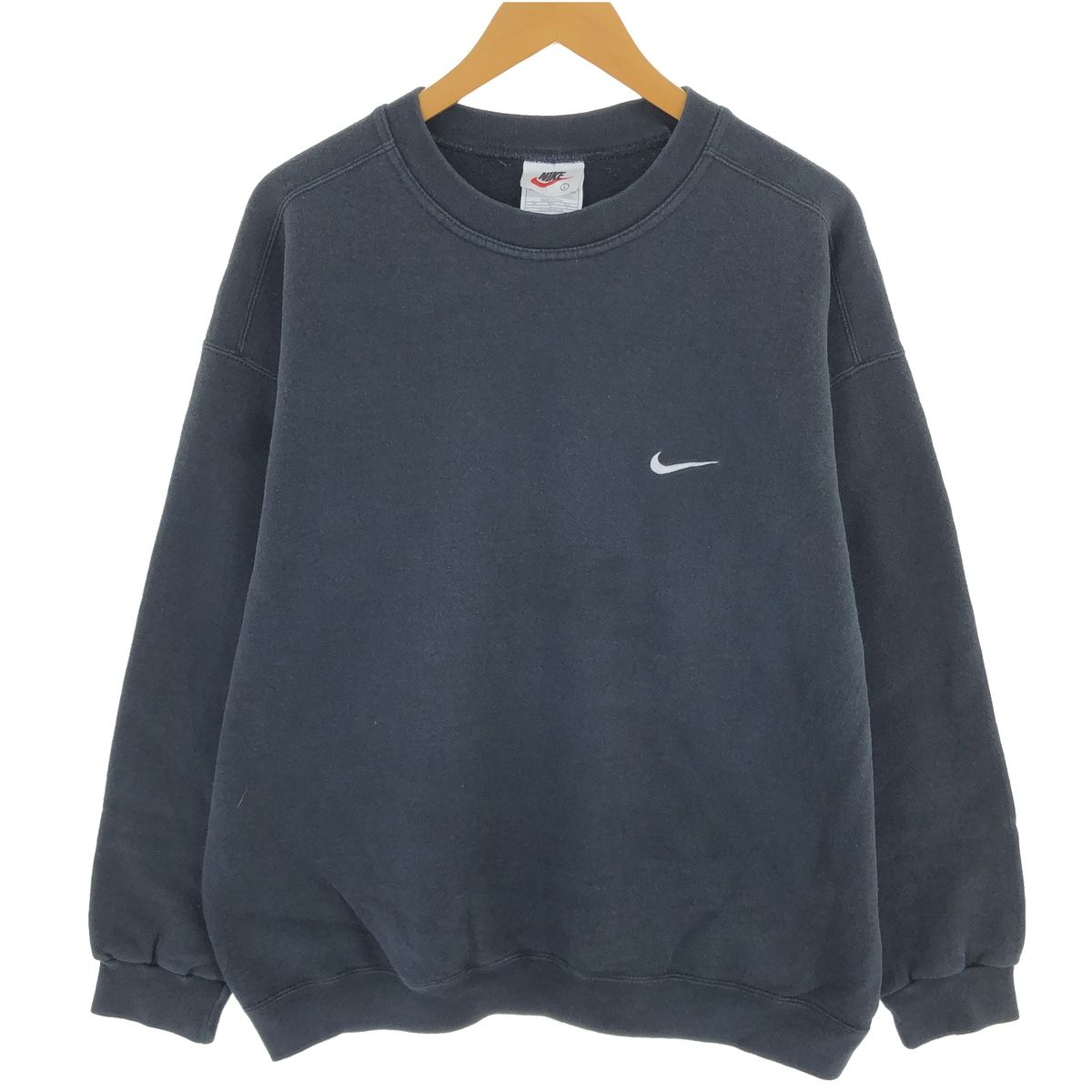 古着 90年代 ナイキ NIKE ワンポイントロゴスウェットシャツ