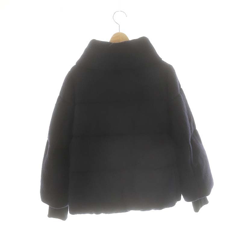 アナイ ANAYI 23AW アルパカシャギーダウンコート 38 濃紺 /MI □OS