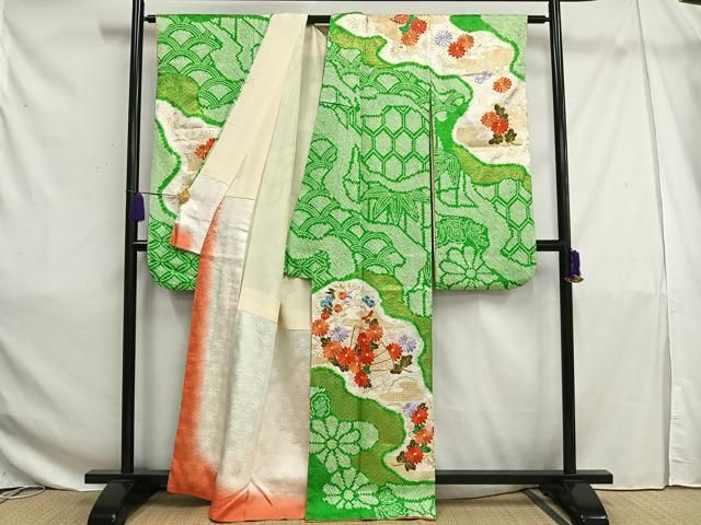 ■✨豪華お振り袖【黒地 扇面 花柄 金駒刺繍 銀彩 正絹】 成人式・結婚式 楽天市場】【 振袖 レンタル】 振袖|振袖レンタル|振袖 1116