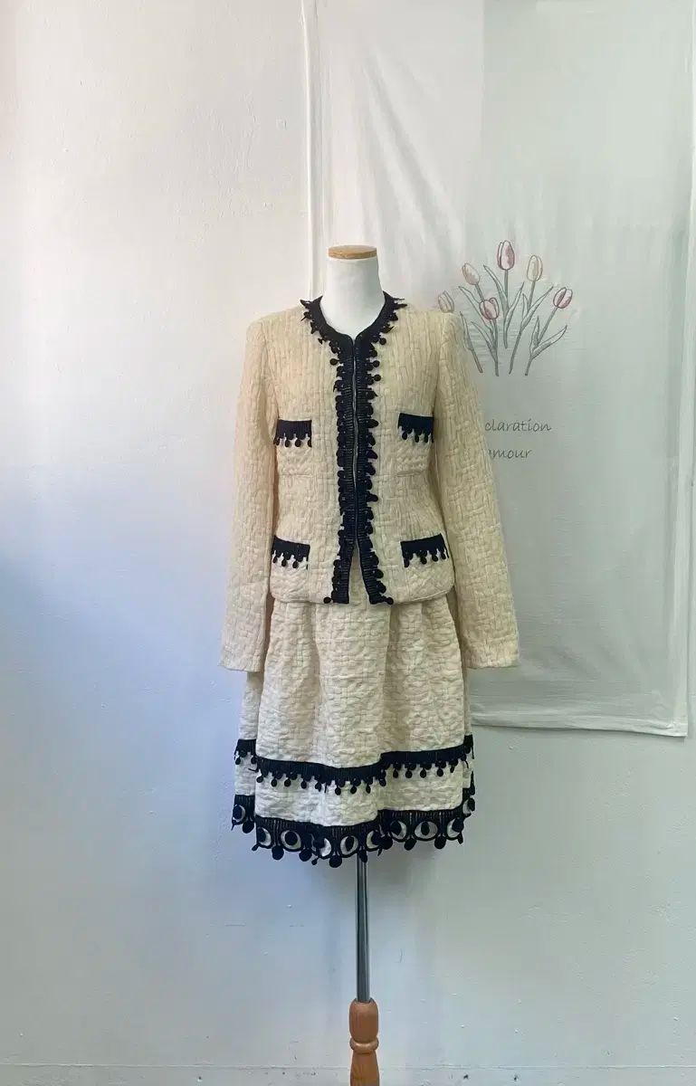 アナスイ アイボリー ツイード セットアップ