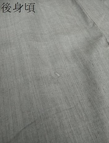 平和屋着物○本場結城紬 重要無形文化財 色無地 鼠色 そごう扱い 正絹