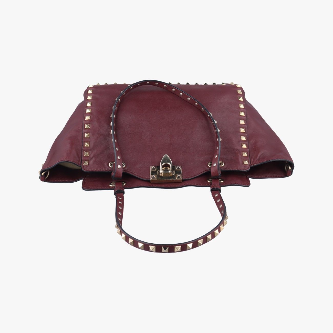 ヴァレンティノValentinoロックスタッズワインレッドレザーBS-F037BOL-1
