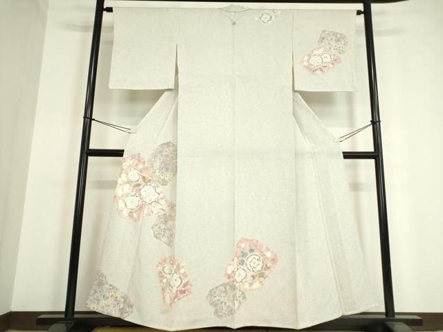 平和屋着物○訪問着 絞り 舞花文 暈し染め さが美扱い 正絹 逸品