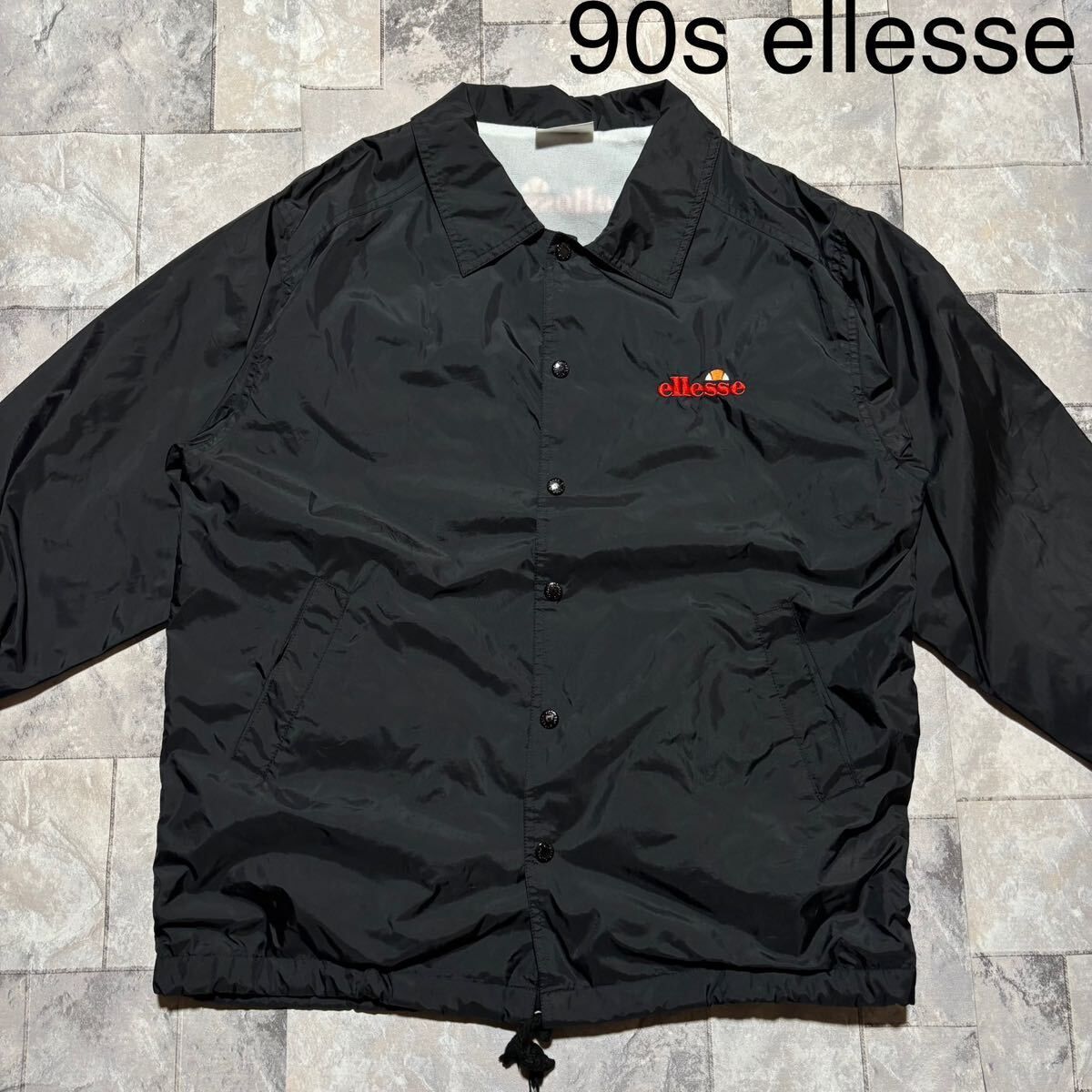 90s ellesse エレッセ コーチジャケット ナイロン ジャンパー 両面刺繍 