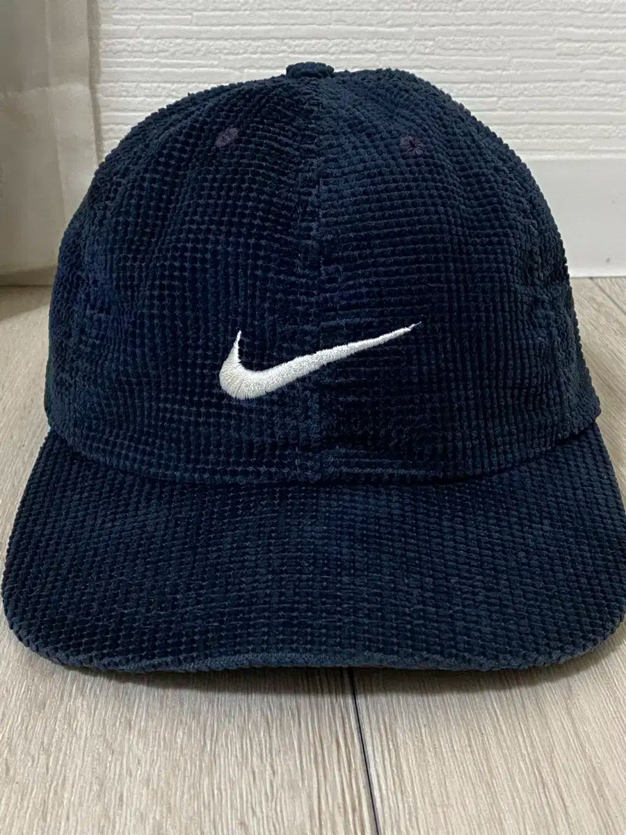 90s NIKE ナイキ 刺繍 スウッシュ コーデュロイ ボールキャップ 米国製
