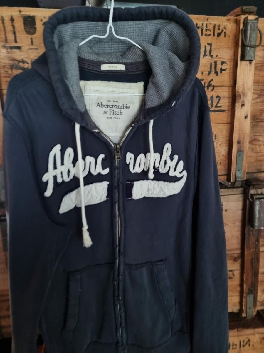 【雷市場（ポンジャン）商品韓国直送】Abercrombie(アバクロンビー) ヴィンテージ フード付き ジップアップパーカー