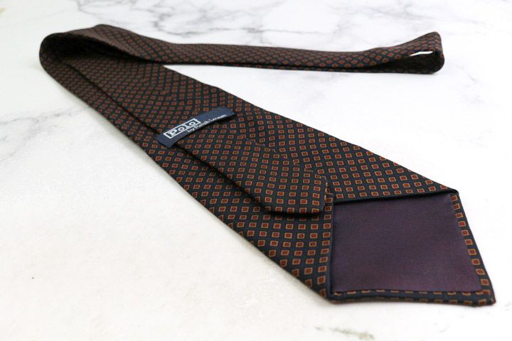 【美品】Ralph Lauren ネクタイ ポニー 小紋柄 厚め ボルドー imgrc0099270748.jpg