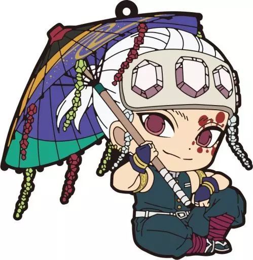 新品★鬼滅の刃【宇髄天元】ぺたん娘★トレーディングラバーストラップ 中古】雑貨 宇髄天元 「鬼滅の刃 ぺたん娘トレーディングラバー