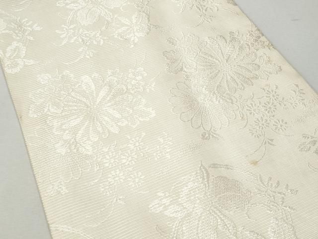 平和屋着物 夏物 アンティーク 大正ロマン 丸帯 草花文 引き抜き帯 正絹 CAAW7013fb