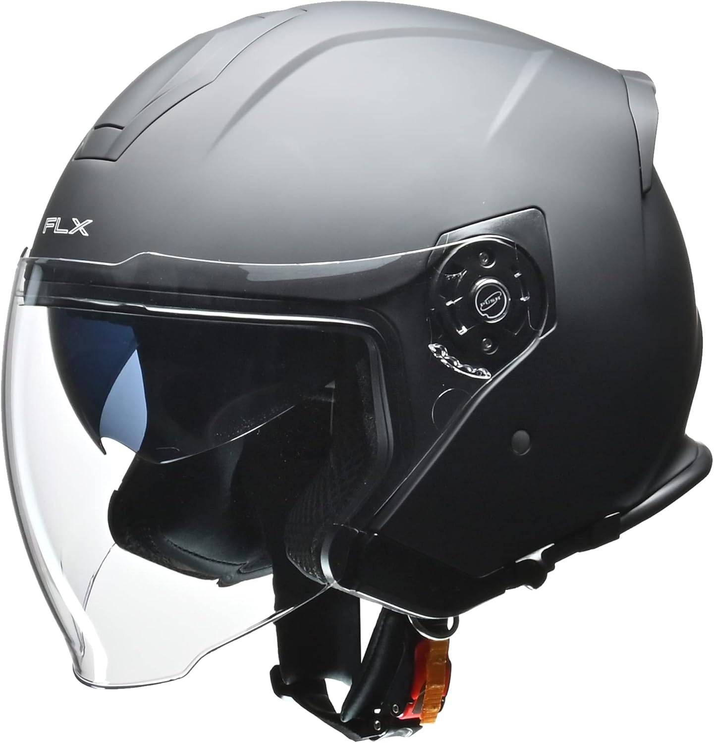 未使用 リード工業(LEAD) バイク用 インナーシールド付き ジェットヘルメット FLX マットブラック Lサイズ (59-60cm未満) 軽量 認証 通気性 フィット感 防風