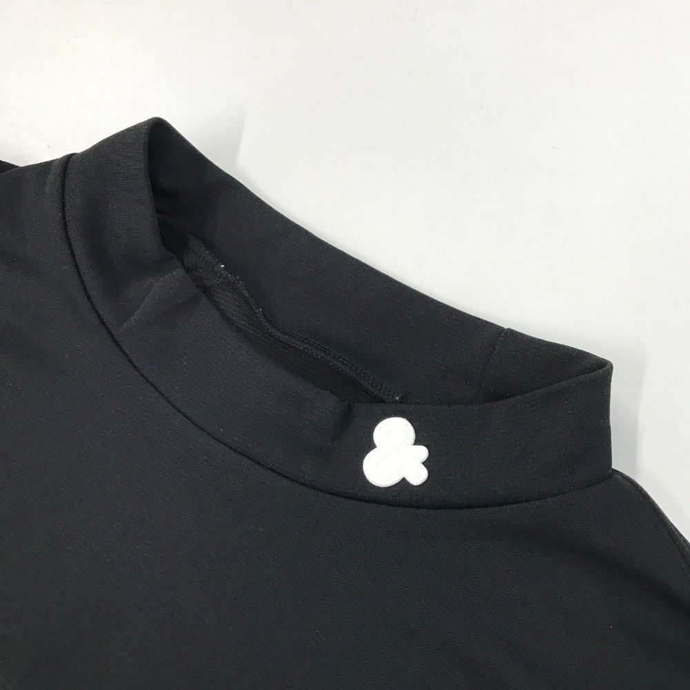 サイズ：L AND PER SE アンパスィ  ハイネック 半袖Tシャツ  ブラック系 [240101429199] ゴルフウェア メンズ ストスト サイズ：L AND PER SE アンパスィ ハイネック 半袖Tシャツ