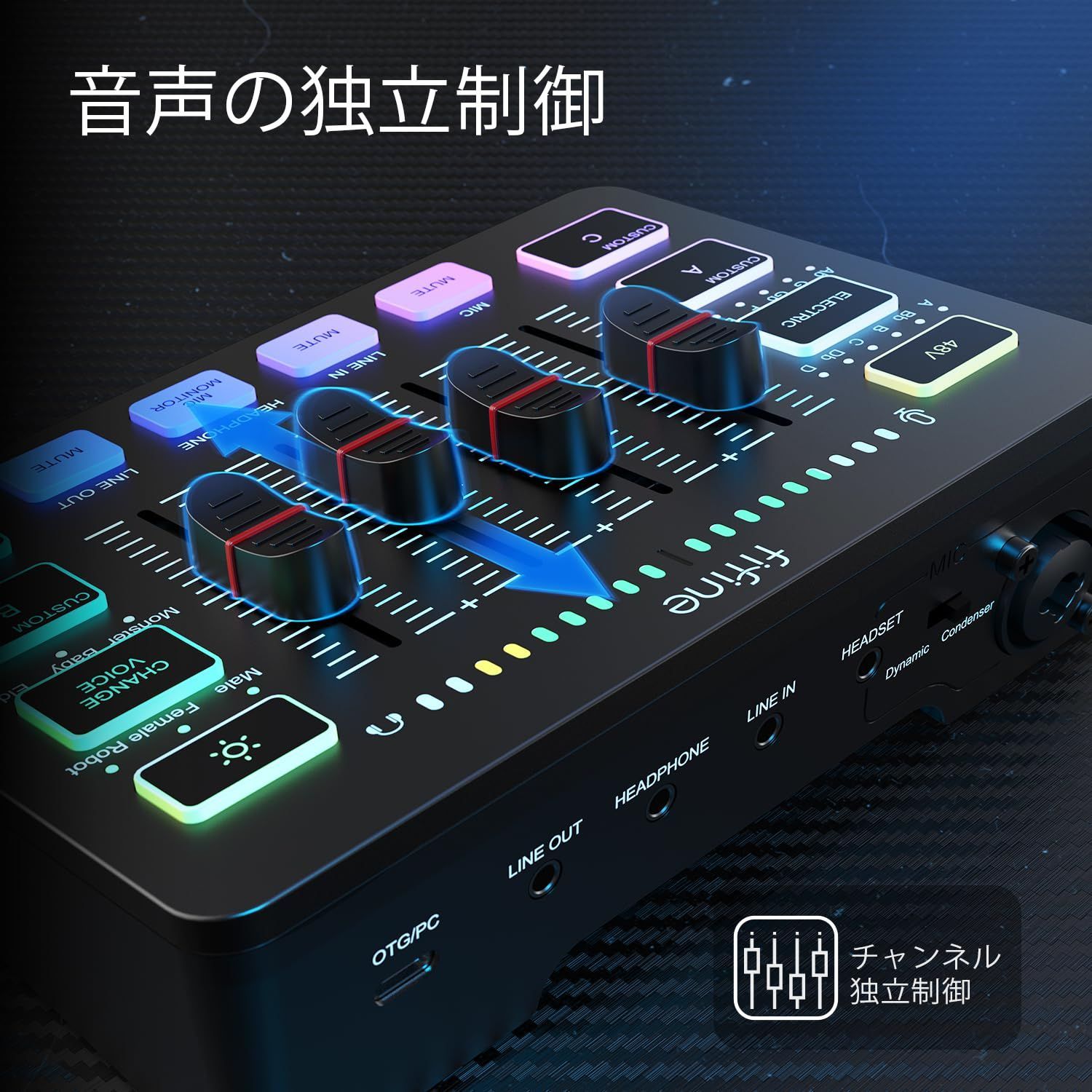 オーディオミキサー オーディオインターフェース Mixer ポッドキャスト Amazon | MAONO オーディオミキサー オーディオインターフェース Mixer
