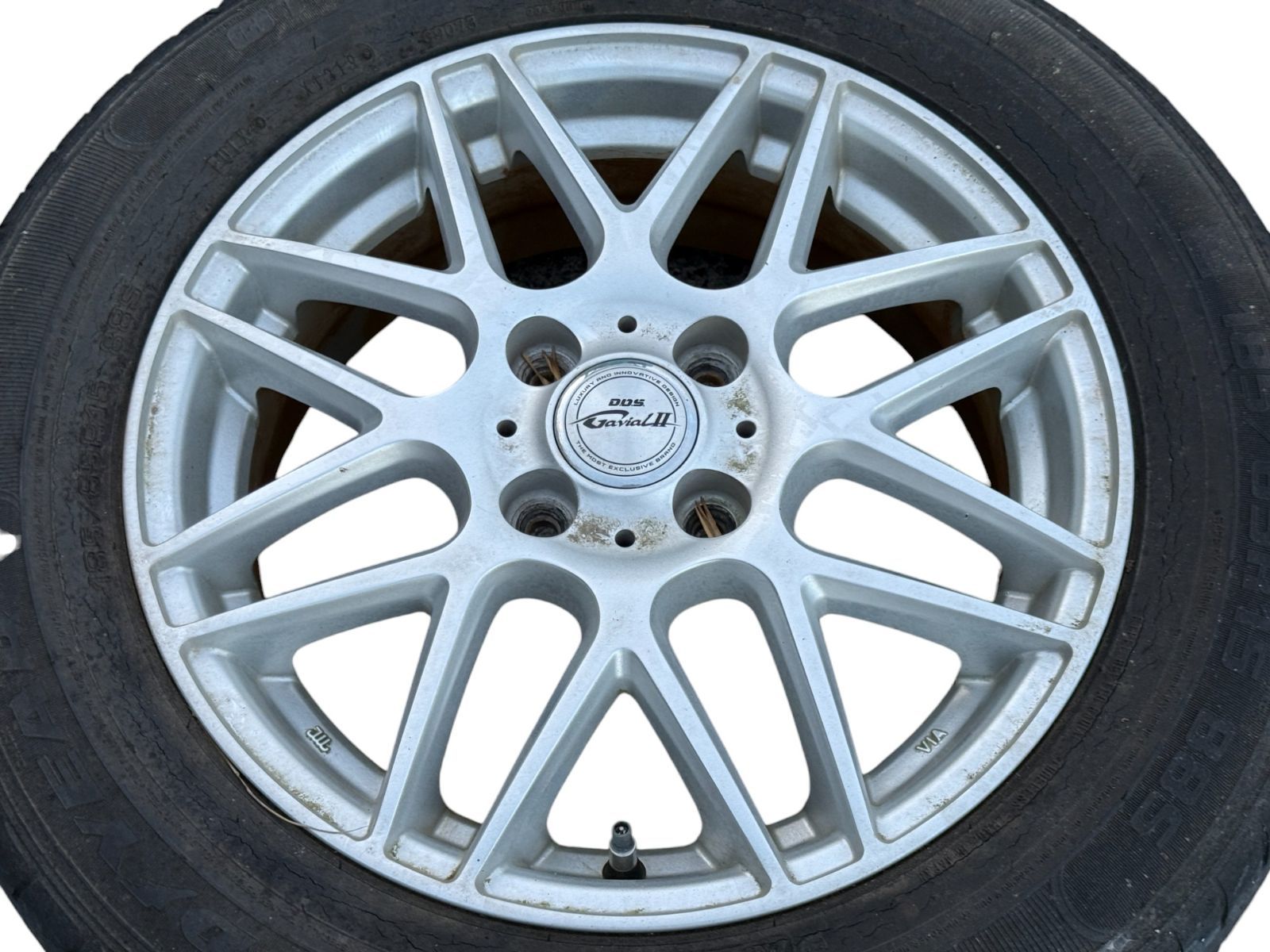 ノート HE12 BADX DOS GAVIAL2 アルミホイール 185 65R15 15×5.5J 4×100 15インチ 社外4本セット 管理番号 4800