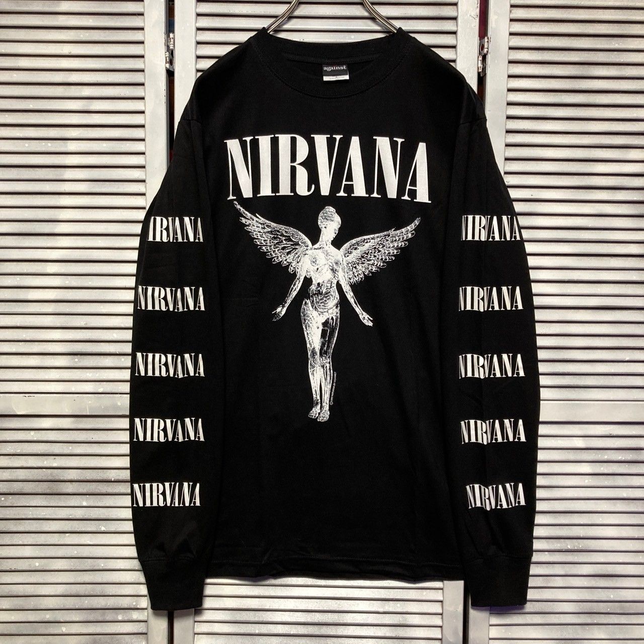 メンズ NIRVANA IN UTERO L/S Tシャツ 両面プリント 長袖 XL