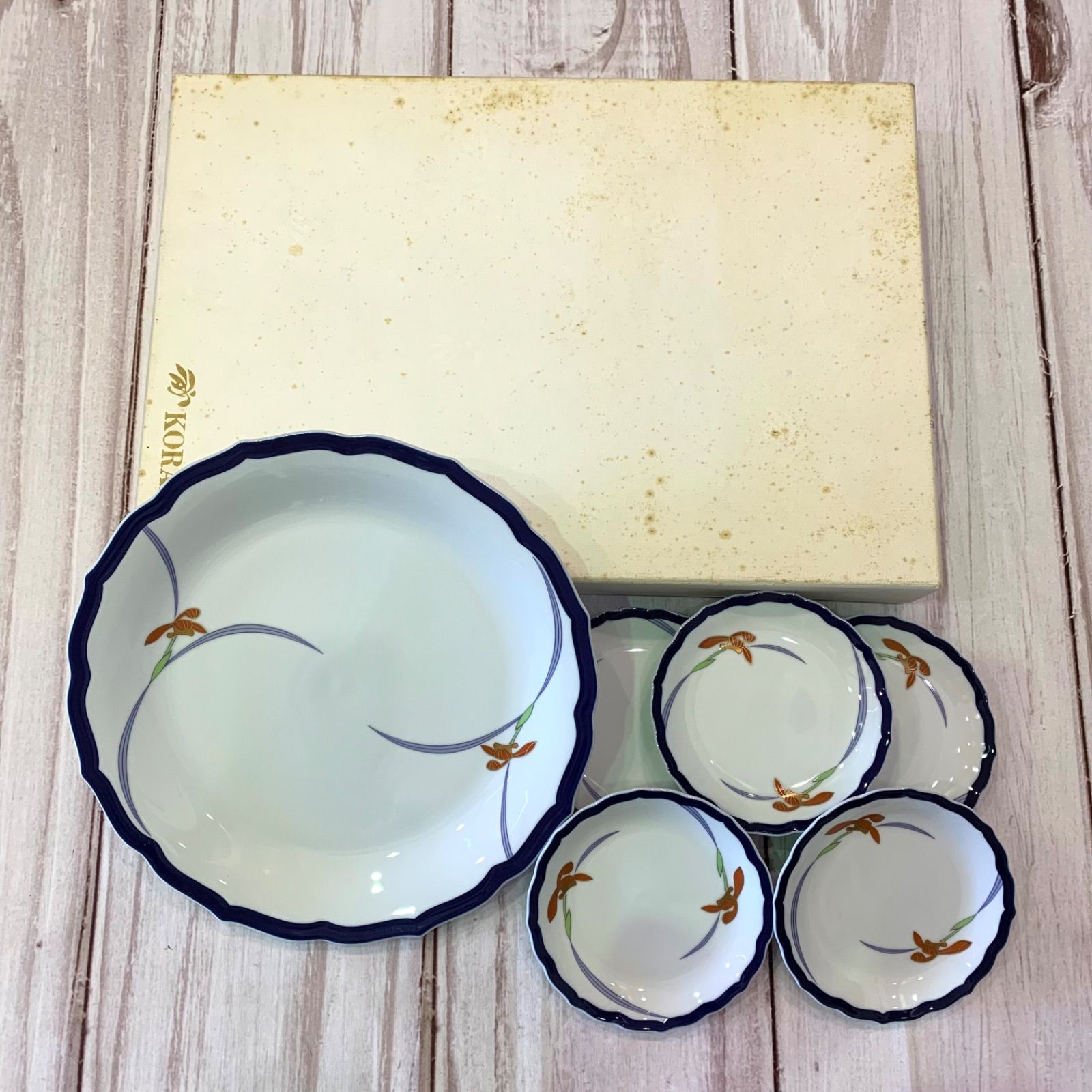 香蘭社 オーキッドレース 大皿　1枚、中皿　5枚 オーキッドレース）大皿|有田焼の老舗-香蘭社オンライン