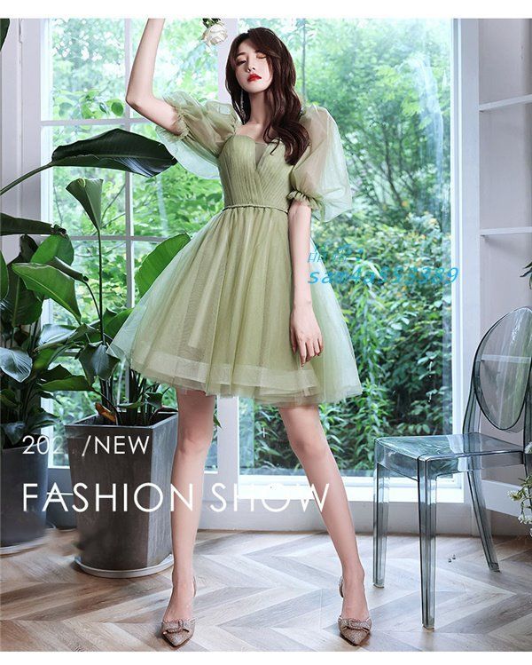 パーティードレス 膝丈