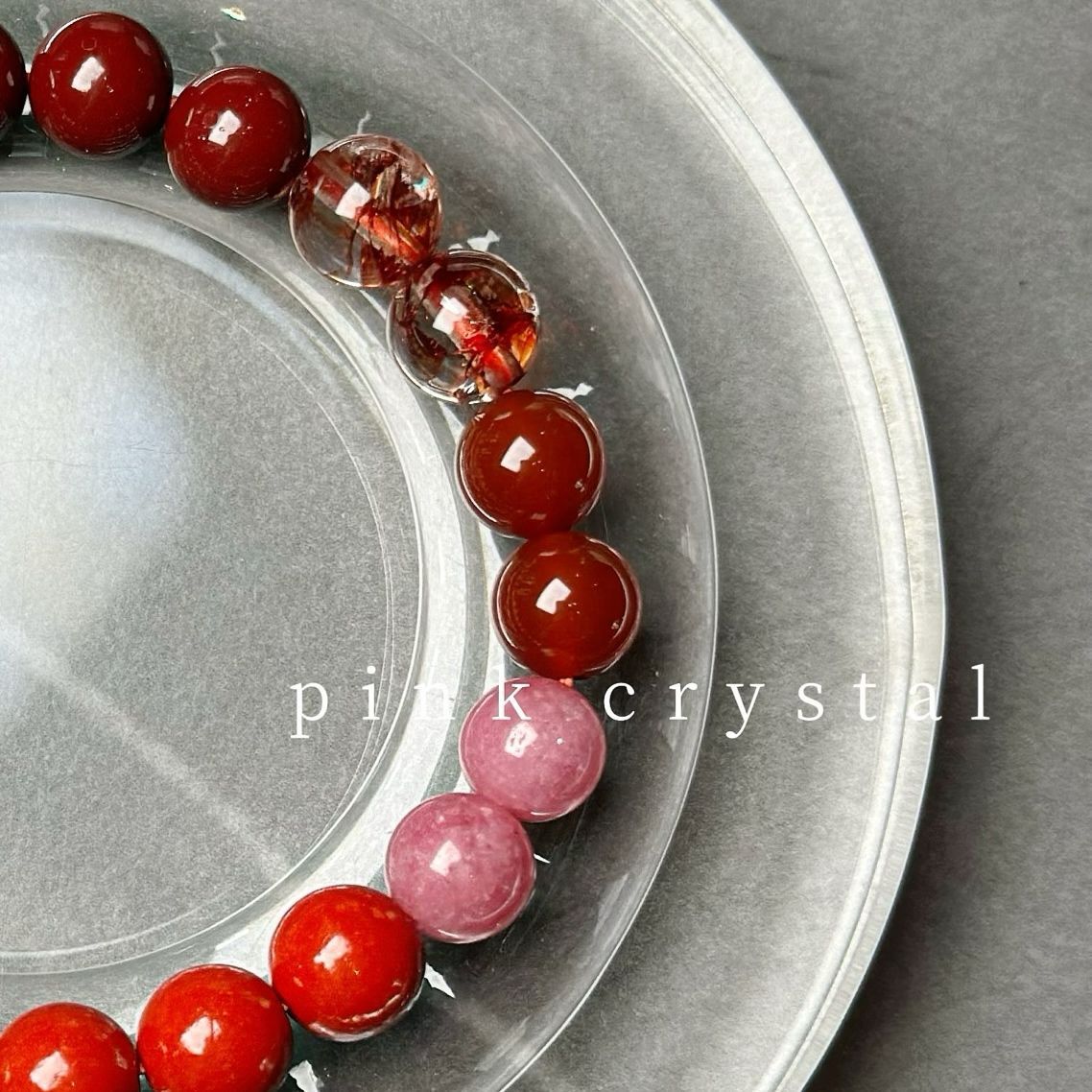五行バランスシリーズ「火」〜天然石ブレスレット（8mm） 配送