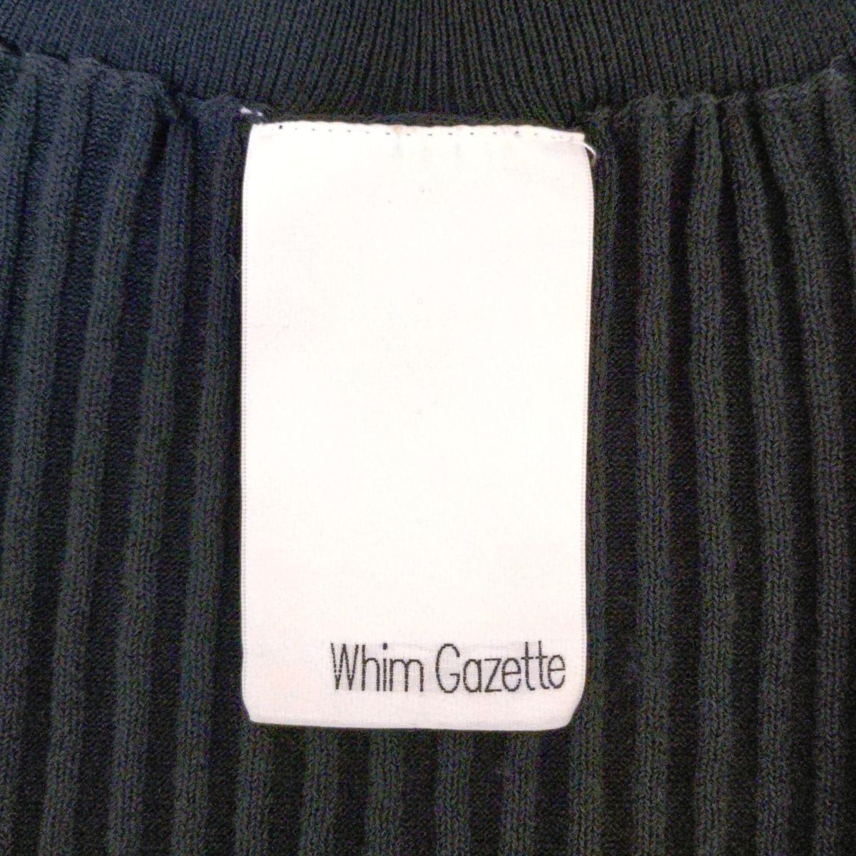 whim gazette(ウィムガゼット) ベスト サイズF レディース - 黒 ニット Whim Gazette ニット セーター クルーネックニットベスト