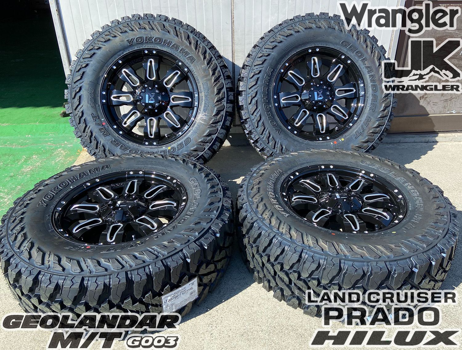 Jeep JK/JLラングラー 17インチ タイヤホイール5本セット（背面用付き